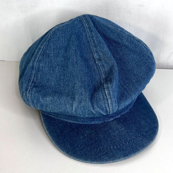 Casual Denim Newsboy Hat Baggy Cabbie Beret Cap Flat Large Oversized S/M - Picture 1 of 6